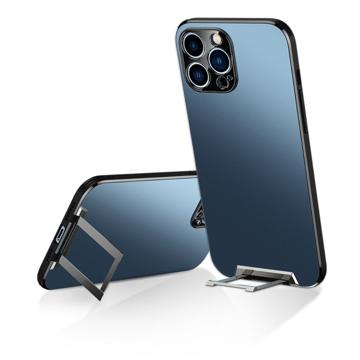 iPhone 14 Plus Hybrid Case mit Unterseite Ständer - Blau