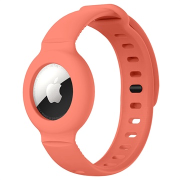 Stoßfestes Apple AirTag 1/2 Silikonarmband - Orange