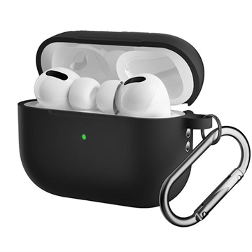 AirPods Pro 2 Silikonhülle mit Karabiner - Schwarz