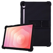 Samsung Galaxy Tab S11 Silikonhülle mit Kickstand - Schwarz