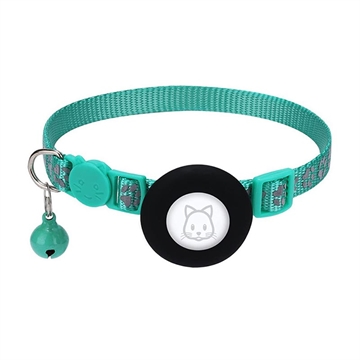 Apple AirTag 1/2 Silikonhülle mit Reflektierendem Haustierhalsband - Grün