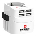 Skross PRO Light 4xUSB Weltreise-Adapter - Weiß