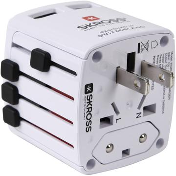Skross World USB Reise-Adapter - 2x USB-A, 12W - Weiß