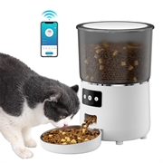 Smart Automatischer Lebensmittelspender mit WLAN für Hunde und Katzen - 4l - Weiß