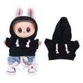 Einfarbiger Kapuzenpullover für Labubu Mini Figur 17cm