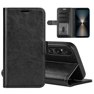 Sony Xperia 1 VII Wallet Schutzhülle mit Magnetverschluss - Schwarz