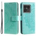 Sony Xperia 1 VIII Mandala-Wallet Hülle mit Handschlaufe - Mintgrün
