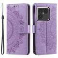 Sony Xperia 1 VIII Mandala-Wallet Hülle mit Handschlaufe - Lila