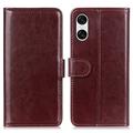 Sony Xperia 10 VI Wallet Schutzhülle mit Magnetverschluss - braun