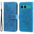 Sony Xperia 10 VII Mandala Serie Wallet Hülle - Blau