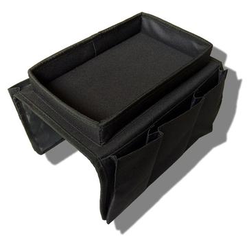 Platzsparender Sofa-Armlehnen-Organizer mit mehreren Fächern - Schwarz