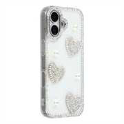 iPhone 17 Glitzernde Liebe und Perle Hybridhülle