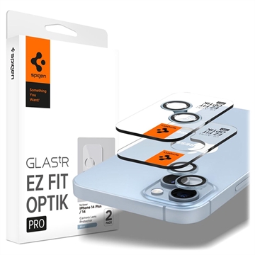 Spigen Glas.tR Ez Fit Optik Pro iPhone 14/14 Plus/15/15 Plus Kameraobjektiv Panzerglas - Blau