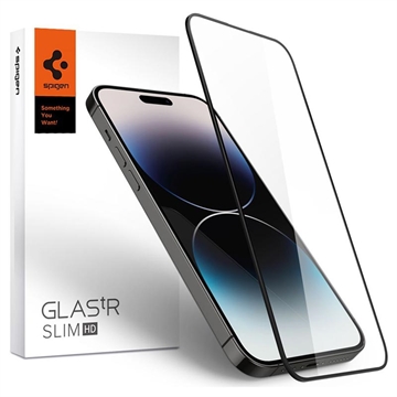 Spigen Glas.tR Slim HD iPhone 14 Pro Max Panzerglas - Schwarz