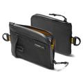 Spigen LF300 Weicher RFID-Kartenhalter mit Reißverschlussfach und Netztasche - Schwarz