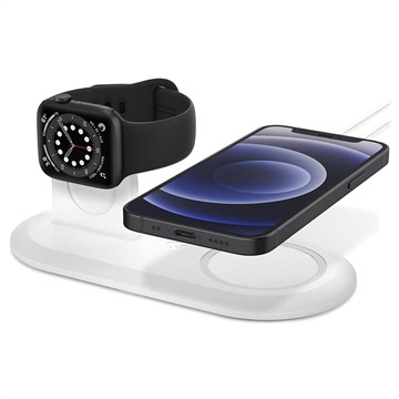 Spigen MagFit Duo Ladestation für Apple MagSafe, Apple Watch