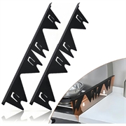Abdeckung für Spalten bei Edelstahl-Kochfeldern, 35.1-69.9cm - 2 Stück - Schwarz