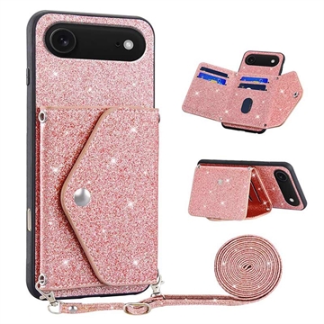 iPhone Air Stardust Hülle mit Kartensteckplatz - Rosa