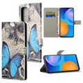 Style Serie Motorola Edge 20 Pro Wallet Hülle - Blau Schmetterling