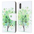 Style Series Samsung Galaxy Xcover 5 Schutzhülle mit Geldbörse - Blühender Baum / Grün