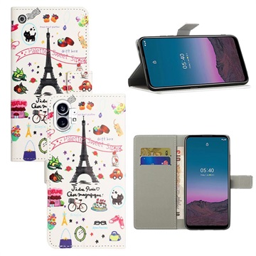 Style Serie Nothing Phone (1) Schutzhülle mit Geldbörse - Eiffelturm