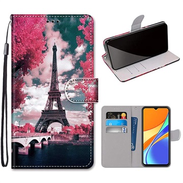 Style Serie Xiaomi Redmi 9C, Redmi 9C NFC Wallet Hülle - Eiffelturm