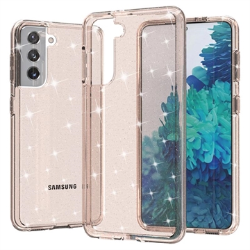 Samsung Galaxy S21 5G Stylish Glitter Serie Hybrid Hülle - Gold