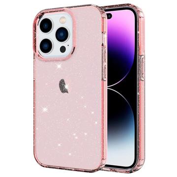 Stylish Glitter Serie iPhone 14 Pro Max TPU Hülle - Pink