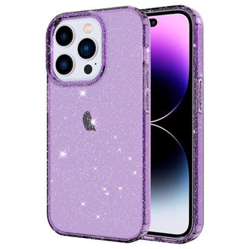 Stylish Glitter Serie iPhone 14 Pro TPU Hülle - Violett