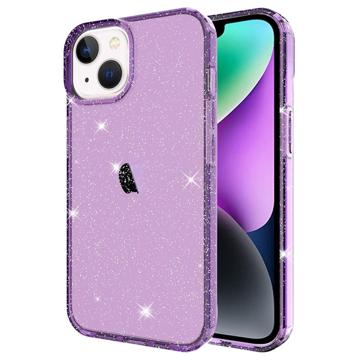 Stylish Glitter Serie iPhone 14 TPU Hülle - Violett