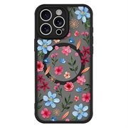 iPhone 15 Pro Max Elegante magnetische Schutzhülle - Bunte Blumen