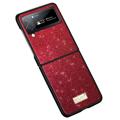 Sulada Celebrity Serie Samsung Galaxy Z Flip4 Hybrid Hülle - Rot