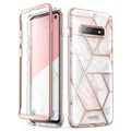 Supcase Cosmo Samsung Galaxy S10 Hybrid Hülle - Rosa Marmor