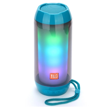 T&G TG643 Tragbarer Bluetooth Lautsprecher mit LED-Licht - Baby Blau