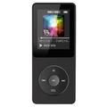 T1 Tragbarer MP4-Musikplayer mit 1.8"-Bildschirm und 64GB TF-Karte - Schwarz