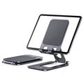 T2 Max - klappbarer Handy-/Tablet-Ständer aus Aluminium - Grau