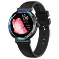 T9 Smartwatch mit Herzfrequenzmesser für Damen - 1.27" - Schwarz