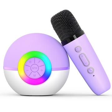 T97 Kinder Karaoke-Mikrofon mit Bluetooth-Lautsprecher & Subwoofer - Lila