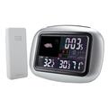 TS-77 Farb-Wetterstation mit Wecker - Silber
