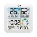 TS-8086 Digitales Thermometer und Hygrometer mit Wecker - Weiß