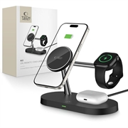 Tech-Protect A12 3-in-1 MagSafe Wireless Charger 15W mit integrierter LED-Lampe - Schwarz