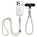 Tech-Protect C10S 2-in-1-Umhängeband und Handgelenkband - Beige / Titan