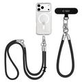 Tech-Protect C10S 2-in-1-Umhängeband und Handgelenkband - Schwarz / Titan
