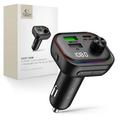 Tech-Protect CC07 3-Port-Autoladegerät mit 54W und Bluetooth-FM-Transmitter - Schwarz