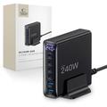 Tech-Protect DC240W-GaN 6-Port-Tischladegerät - 4xUSB-C, 2xUSB-A - Schwarz