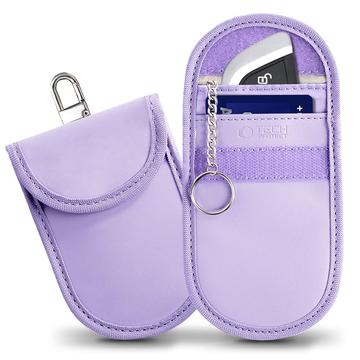 Tech-Protect KLR100 RFID-Blockierung Autoschlüssel-Etui mit Kartenhalter - Lavendel