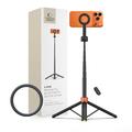 Tech-Protect L10S MagSafe Selfie-Stick-Stativ mit Bluetooth-Fernbedienung - Schwarz / Orange