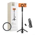 Tech-Protect L11S 2-in-1-MagSafe-Selfie-Stick-Stativ mit Bluetooth-Fernbedienung - Schwarz