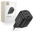 Tech-Protect NCA100W-GaN 3-Port-Wandladegerät mit 100W - Schwarz