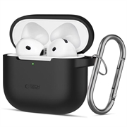 AirPods 4 Tech-Protect-Silikonhülle mit Haken - Schwarz